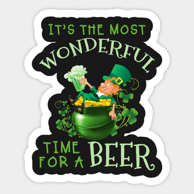 St Patrick_s Day It_s The Most Wonderful Time For Sticker by TeeLovely